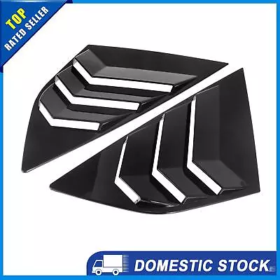 Pack Of 2 For Ford Focus 12-18 Car Rear Side Window Louvers Cover Gloss Black • $46.99