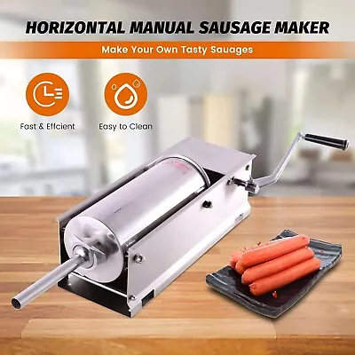 Hakka Horizontal 11LBS 5L Sausage Stuffer Stainless Steel Sausage Meat Maker • $131.59