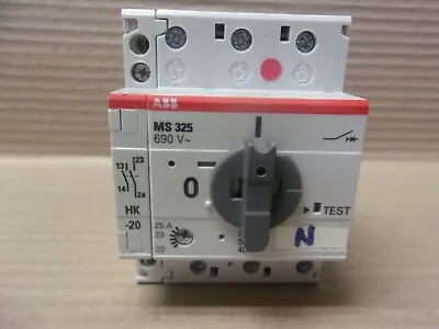 ABB MS 325 MS325 690v Manual Motor Starter 3 Pole 25 Amp Auxilary Contact HK-20  • $19.99