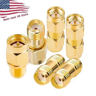 6 Piece SMA Adapter Kit Male And Female SMA RF Coaxial Connector Adapters • $8.29