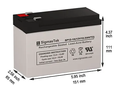 HCF 701 Pacelite Electric Scooter SLA SigmasTek Battery Replacement Set • $47.99