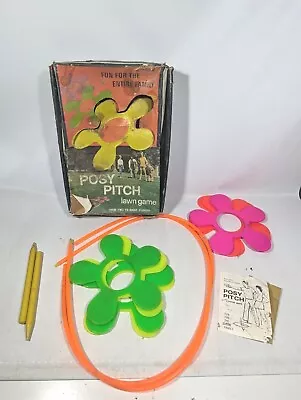 Vtg Eagle Rubber Co  POSY PITCH LAWN GAME Complete With Box Summer Yard • $42.99