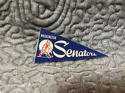 RARE Vintage 1960s-1970s? Washington Senators Mini Adhesive Cloth Pennant • $8