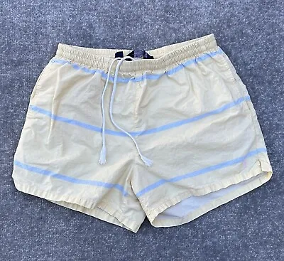 Vintage Polo Ralph Lauren Swim Trunks Mens Medium Striped Pink Pony 90s *flaws • $13.22