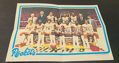 1980-81 Houston Rockets Topps NBA Team 5  X 7  Pin-Up Poster Moses Malone Rudy T • $7