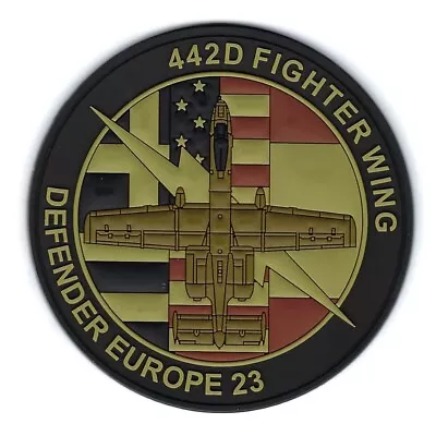442nd  FIGHTER WING A-10  DEFENDER EUROPE 2023  OCP Pvc Patch • $9.99