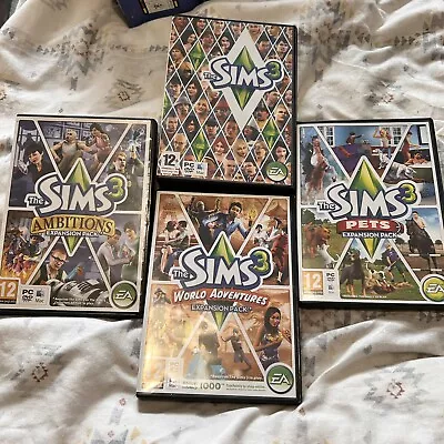 £14.99 • Buy The Sims 3 Pc Mac Bundle World Adventures Pets Ambitions Games