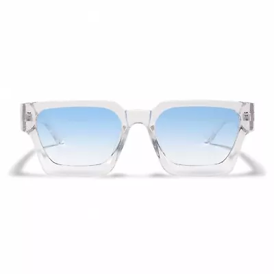 Large Clear Sky Blue Tint High Quality Acetate Men's Hip Hop Sunglasses • $12.99