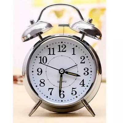 NEW Retro Loud Double Bell Mechanical Key Wound Alarm Clock UK • £7.99