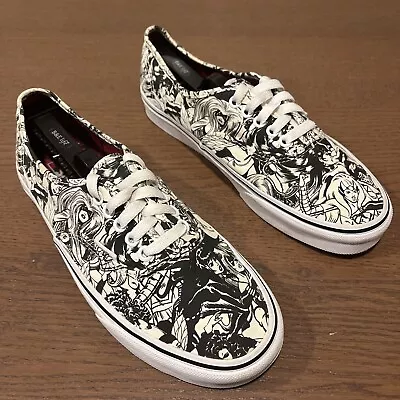 Vans Marvel Avengers Female Heroes Black White Comic Mens Shoes Sz M 8.5 / W 10 • $24.99