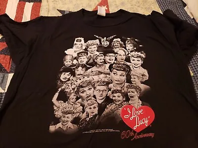 2011 I LOVE LUCY 60th Anniversary Size Large Black T-Shirt LUCILE BALL • $16.19