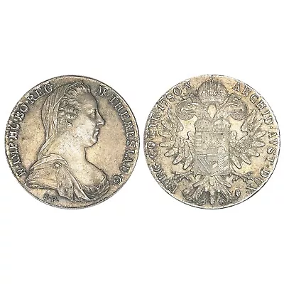 1780 SF Austria Maria Theresa Silver 1 Thaler Restrike; 1853 To Present • $39.99