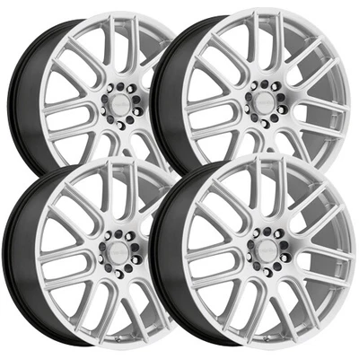$747.96 • Buy (Set Of 4) Vision 426 Cross 18x8 5x112 +45mm Silver Wheels Rims 18  Inch