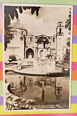 CHURCH OF THE THIRD ORDER CUERNAVACA MORELOS MEXICO- ANTIQUE POSTCARD To USA • $4.99