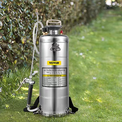 VEVOR 12L Stainless Steel Sprayer W/3' Hose For Pesticide Clean And Sanitizing • $51.29