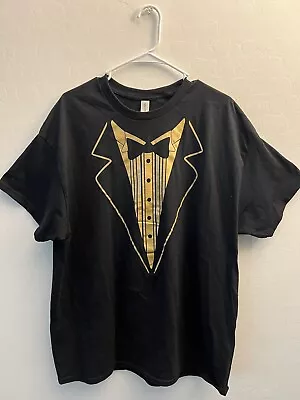 Tuxedo Short Sleeve T-Shirt Black White Graphic Print Adult Size XL • $10