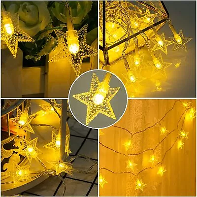 $1.25 • Buy 20 LED Star Fairy String Lights Indoor Wedding Party Bedroom Xmas Decor
