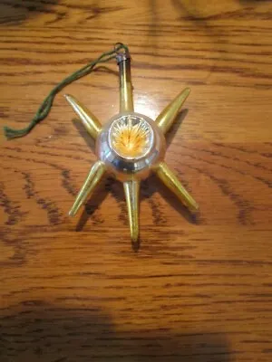 Vintage Antique German Glass Christmas Tree Ornament Star Indent • $110