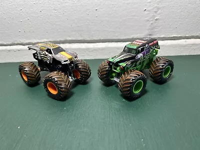 Hot Wheels Monster Jam Max D & Grave Digger 1:64 Monster Truck Die-Cast Mud Lot • $20