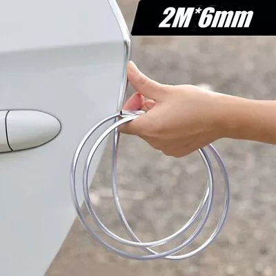 $6.18 • Buy Universal Chrome Molding Trim Car Door Body Guard Scratch Protector Strip Parts 