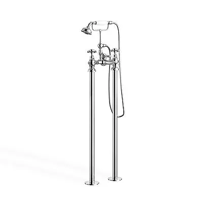 Edwardian Traditional Bathroom  Freestanding Bath Chrome  Shower Tap Mixer  • £130.99