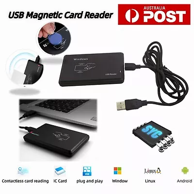 USB Card Reader Magnetic CAC ID IC ATM Bank Card Cloner Reading Writer Connector • $17.76