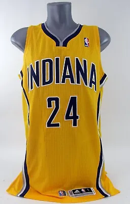 2012-2013 Paul George Indiana Pacers Gold Alternate Jersey GI Or GW Mears LOA • $1099.99