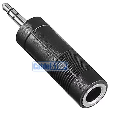 £2.35 • Buy 3.5mm STEREO PLUG To 6.35mm MONO 1/4  JACK FEMALE SOCKET AUDIO HEADPHONE ADAPTER