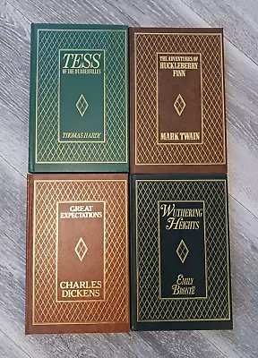 4 CLASSIC LITERATURE Hardback Books * DICKENS BRONTE TWAIN HARDY * Laurel Press • £14.99