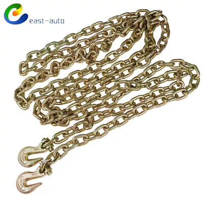 Tow Chain Tie Down Binder 3/8 X20' G70 Chain Flatbed Truck Trailer Safety • $46