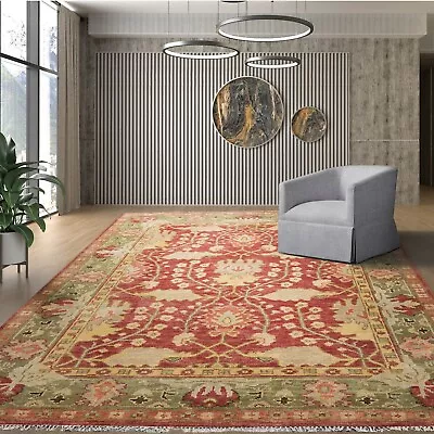 $799.99 • Buy William Morris Muted Turkish Oushak Hand Knotted 100% Wool Area Rug Red 8' X 10'