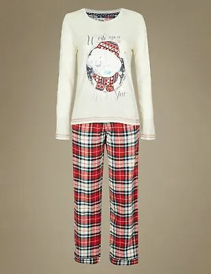 £14.40 • Buy Lovely BNWT M&S Tatty Teddy Long Sleeve Checked Xmas Pyjamas 12