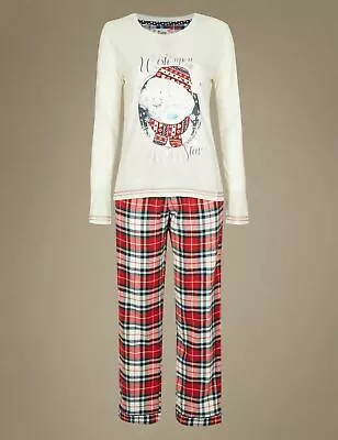 £14.40 • Buy Lovely BNWT M&S Tatty Teddy Long Sleeve Checked Xmas Pyjamas 12