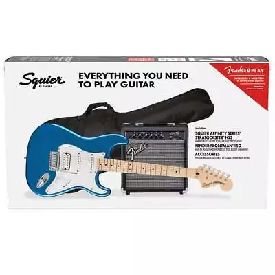 Fender Squier Affinity Series Stratocaster GuitarPack W/ Frontman 15G Amp - Blue • $687.98