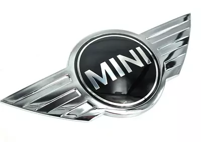 Black MINI Cooper CLUBMAN S FRONT HOOD Emblem Badge Stickers R50 R52 Gift • $19.99