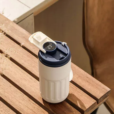 Smart Insulated Coffee Mug Thermos Cup Thermal Stainless Steel Flask Vacuum • £11.99