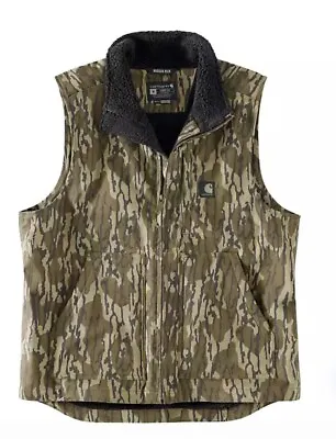 Carhartt Rugged Bottomland Camouflage Flex Duck Loose Sherpa Lined Vest!!(XL) • $88