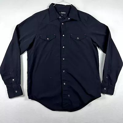 Emerica Utility Shirt Mens Blue Medium Long Sleeve Button Up Skate Twill Cotton  • $12.89