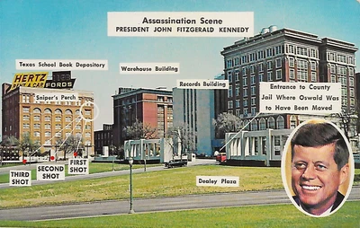 $2.99 • Buy Assassination Scene / Dallas, Texas / John F. Kennedy / Chrome Postcard
