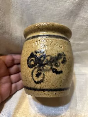 Cedar Swamp Stoneware Pottery Mustard Pot Jar Barnstable Massachusetts • $8.59