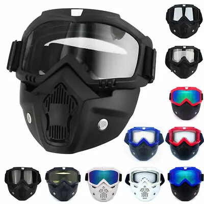 Safety Work Full Face Mask Shield Goggles With Nose/Mouth Filter Eye Protection • £11.99