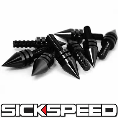 8pc Black Billet Aluminum Motorcycle Spiked Bolt Screw For Windscreen C • $12.88