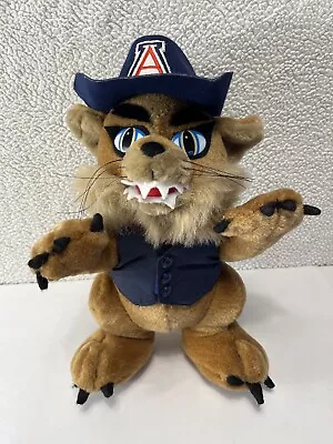 University Of Arizona Wildcats Vintage  Wilbur Mascot Plush With Hat Vest 13  • $15