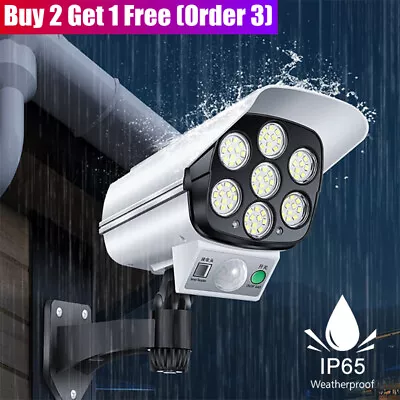 LED Solar Light PIR Motion Sensor Outdoor Garden Yard Wall Security Fake Camera • £8.97