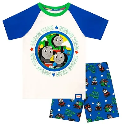 £9.99 • Buy Boys Thomas The Tank Engine Pyjamas Pyjama Set Nightwear Short Sleeve Top Shorts