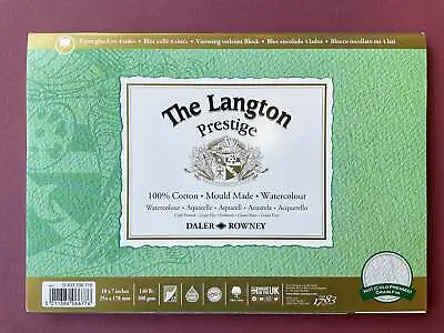 Daler Rowney Langton Prestige 10x7  140lb Watercolour Paper Block • £12.50