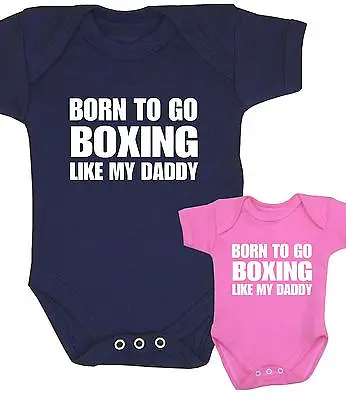 BabyPrem Baby Boys Girls Clothes BOXING Boxer Bodysuit Vest Shower Gifts Present • £8.99