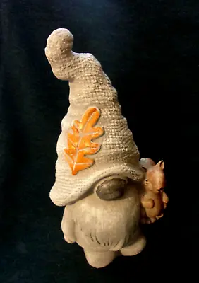 Latex Gnome Squirrel Mold Plaster Cement Concrete Rubber Mould  8 Hx4.5 W • $89.95