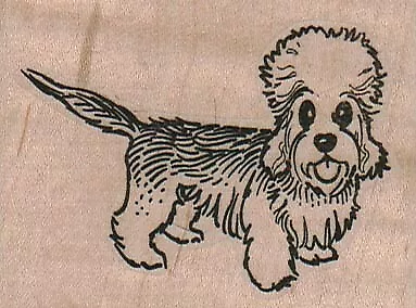 Dandy Dimont Dog Rubber Stamp 2 3/4 X 2  Cute Dog Dog Stamp • $9