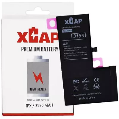 XCAP Extended Capacity Battery For Apple IPhone X 3150mAh Replacement +16% Re... • £20